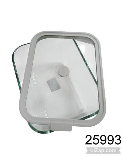 Imagen de TUPPER VIDRIO CUADRADO APTO HORNO C/ TAPA HERMT 3.26